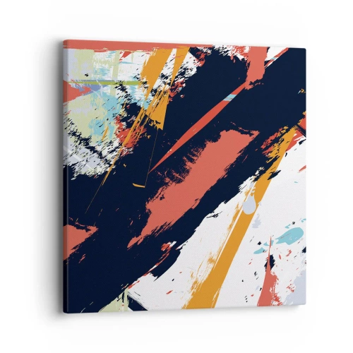 Quadro em tela - Composição dinâmica - 40x40 cm