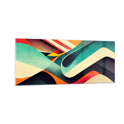 Quadro em vidro - Composição intensa - 100x40 cm