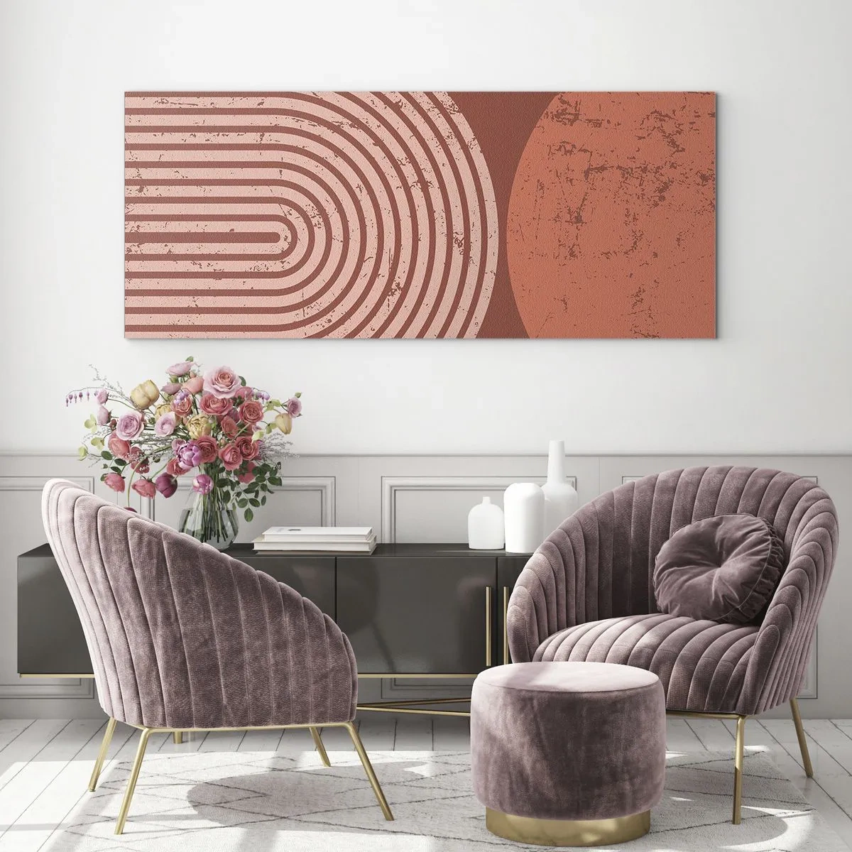 Quadro em vidro - Relacionamento próximo - 90x30 cm