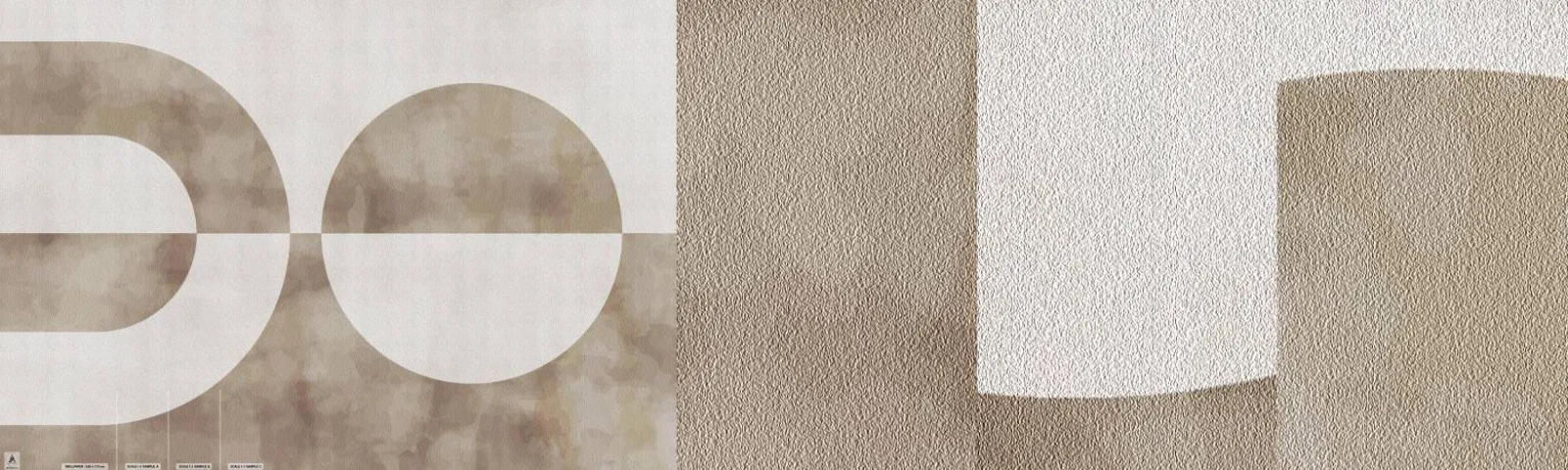 Amostra de Papel de Parede Standard Eco - Semelhanças e diferenças - Minimalismo, Brilhante, Formas - 100x30 cm