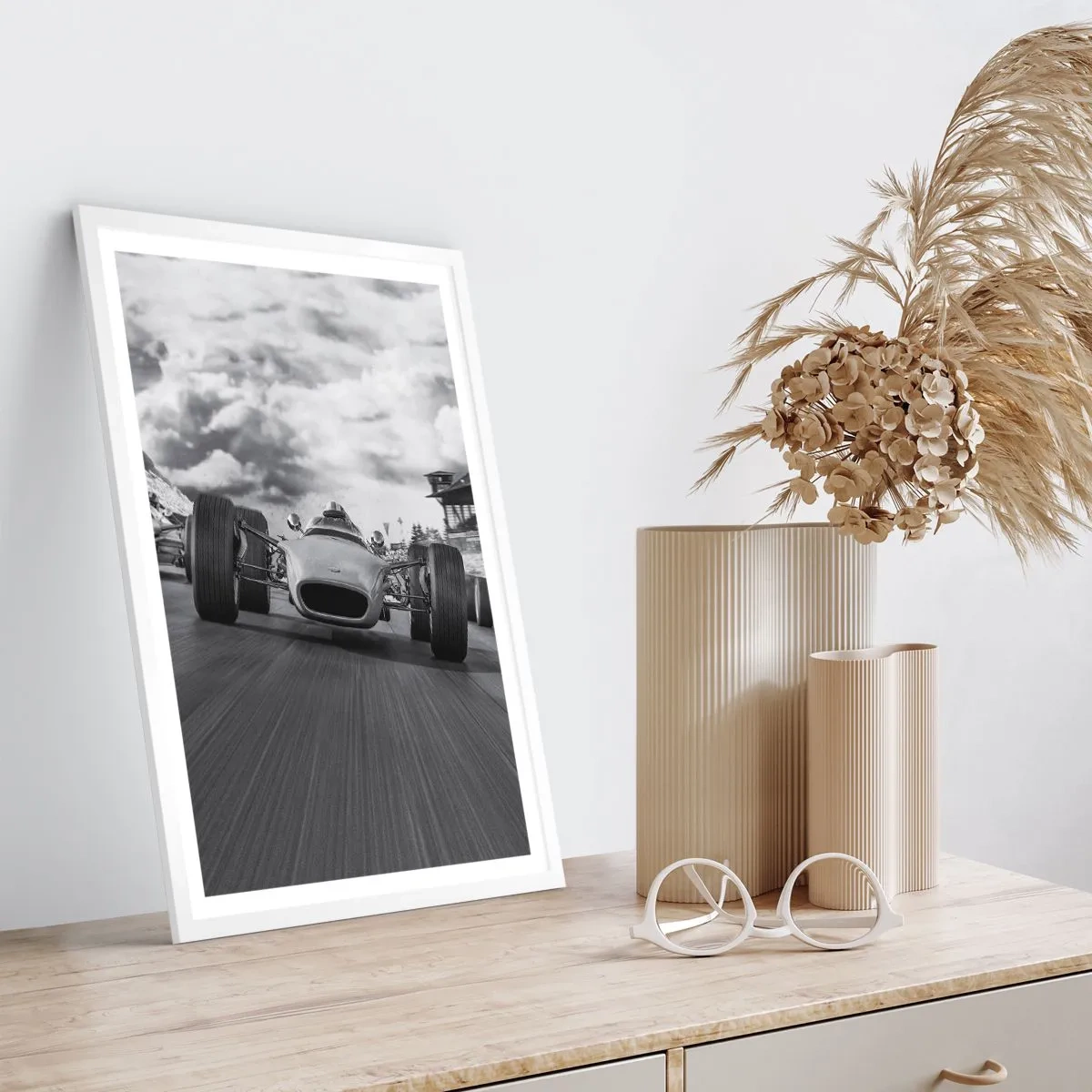 Pôster em moldura branca - O ronco do motor - 30x40 cm