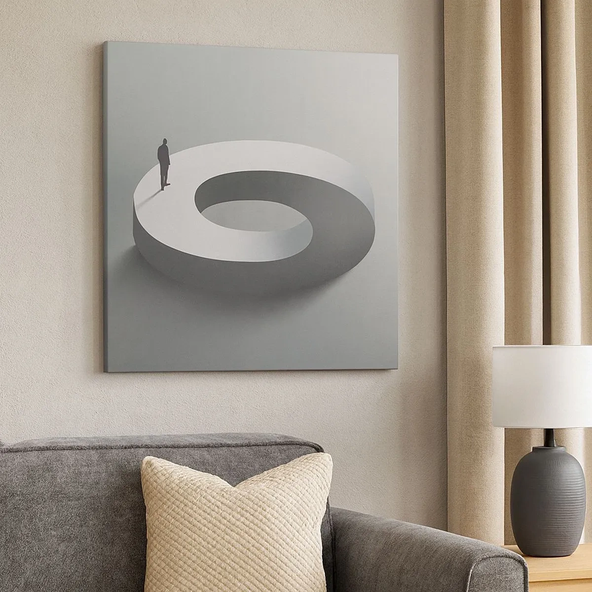 Quadro em tela - Seja inteligente - 30x30 cm