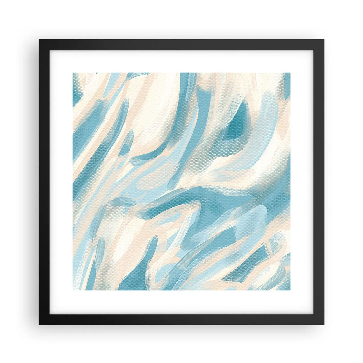 Pôster com moldura preta - Brisas de primavera - 40x40 cm