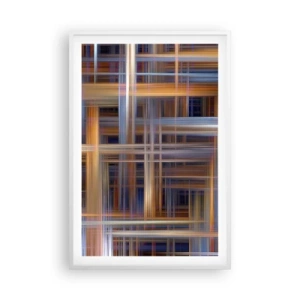 Pôster em moldura branca - Tecido de luz - 61x91 cm