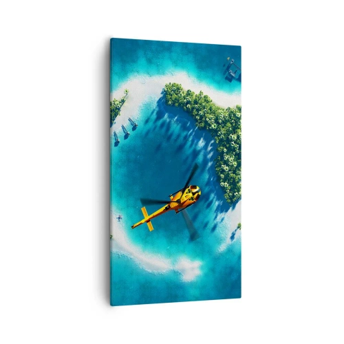Quadro em tela - Compre uma ilha para si - 55x100 cm