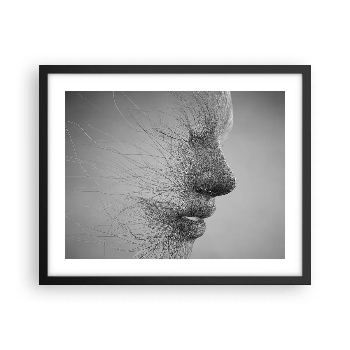 Pôster com moldura preta - Espírito do vento - 50x40 cm