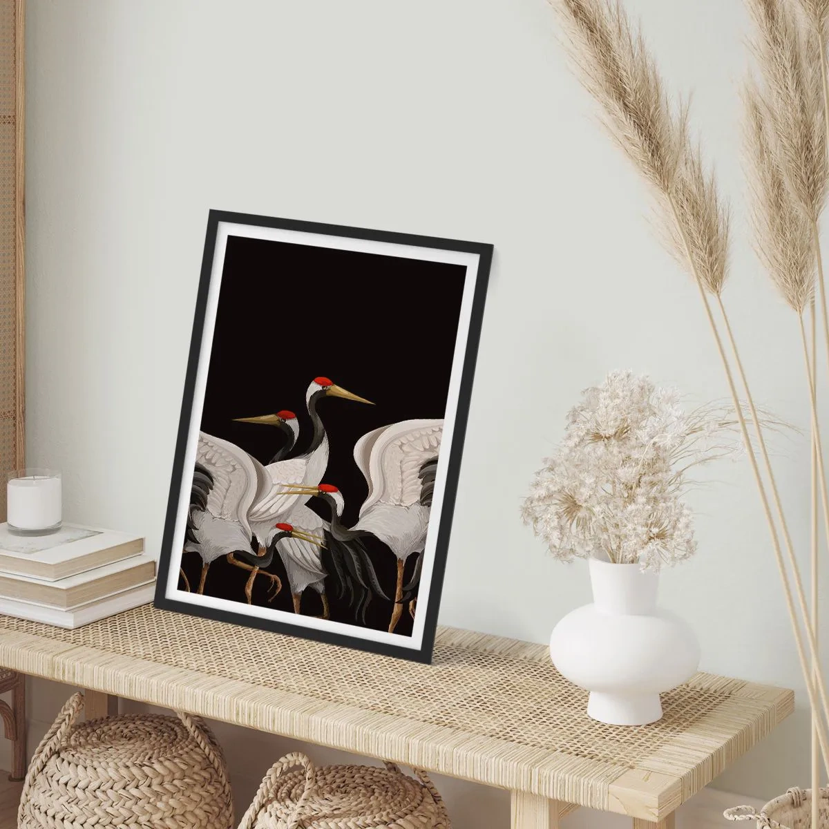 Pôster com moldura preta - Assuntos de aves - 40x50 cm