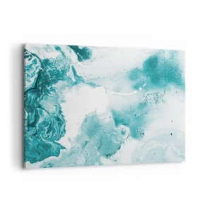 Quadro em tela - Inundado em azul - 120x80 cm