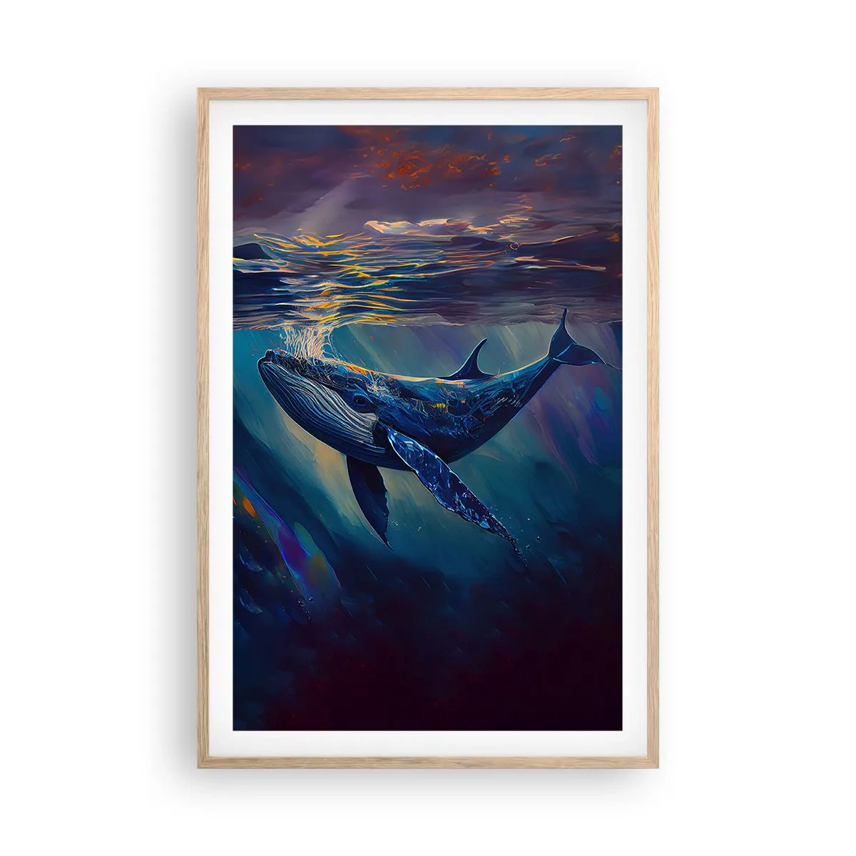 Pôster com moldura de carvalho claro - Bem vindo ao meu mundo - 61x91 cm