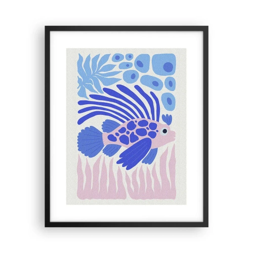 Pôster com moldura preta - Em seu elemento - 40x50 cm