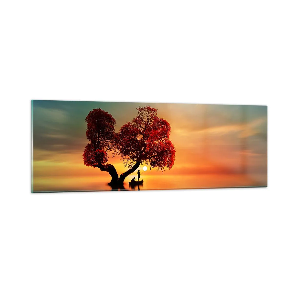 Quadro em vidro - A distância e o silêncio do mundo - 90x30 cm