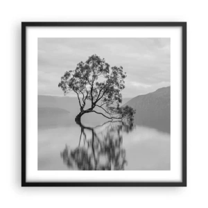 Pôster com moldura preta - Existe um país assim - 50x50 cm