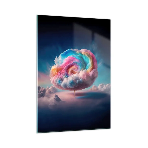 Quadro em vidro - O sonho de um parque de diversões - 50x70 cm