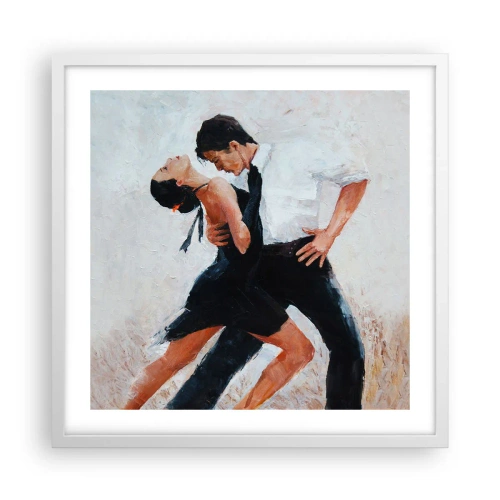Pôster em moldura branca - O tango dos meus sonhos  - 50x50 cm