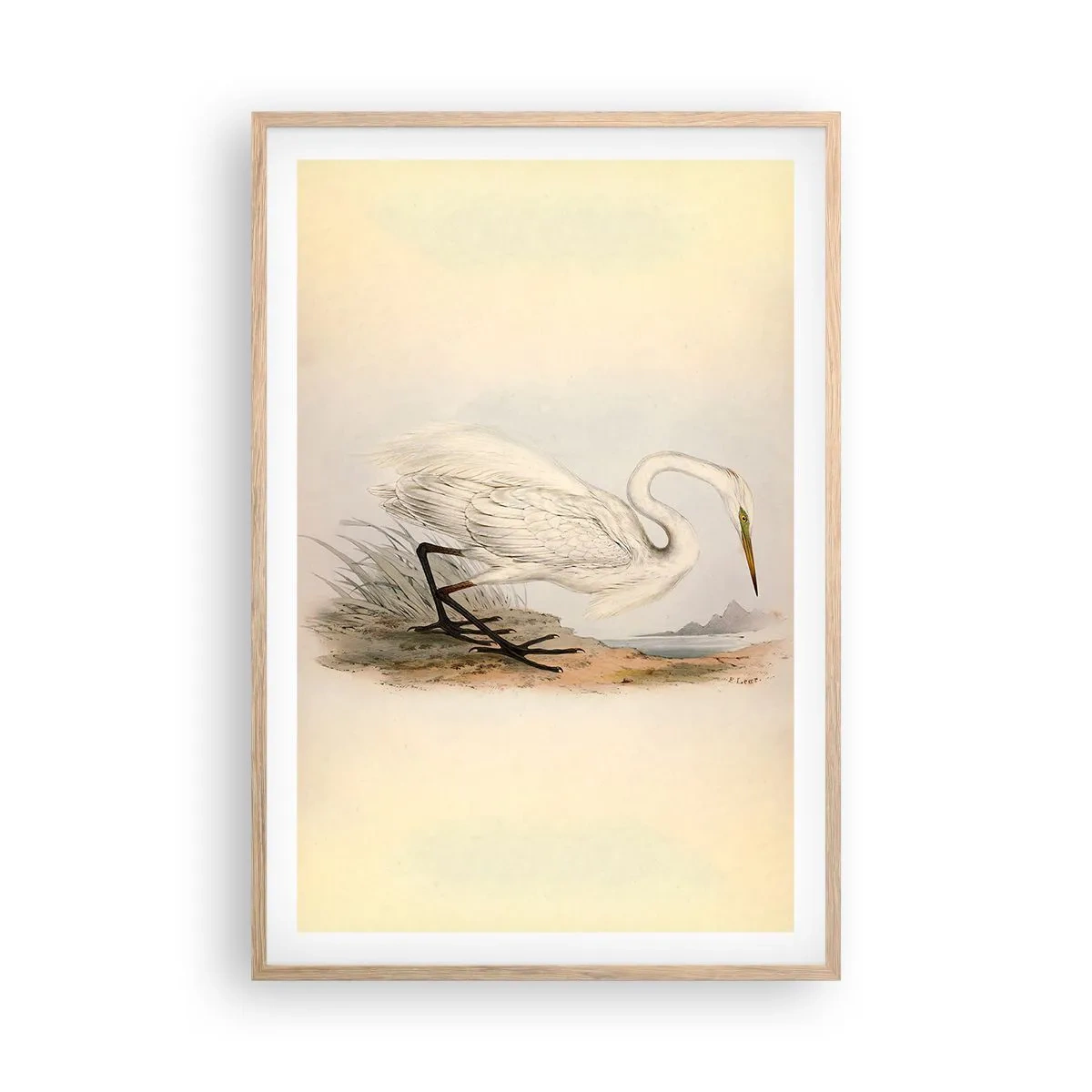 Pôster com moldura de carvalho claro - A senhora nos juncos - 61x91 cm