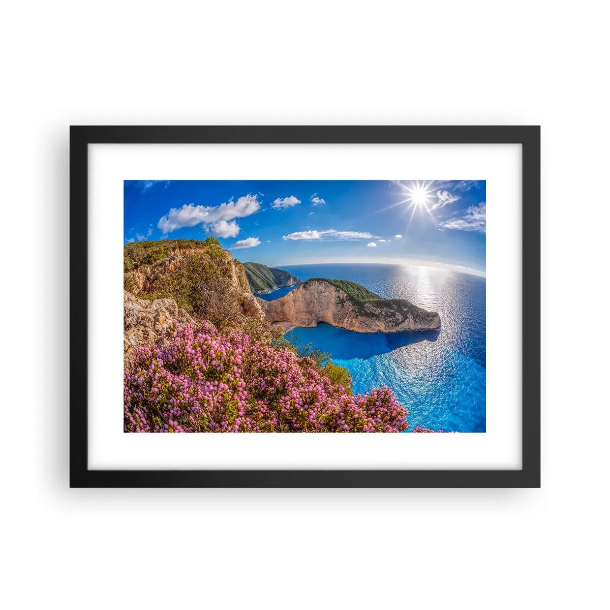 Pôster com moldura preta - As minhas grandes férias gregas - 40x30 cm