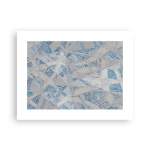 Pôster - Em um labirinto azul e cinza - 40x30 cm