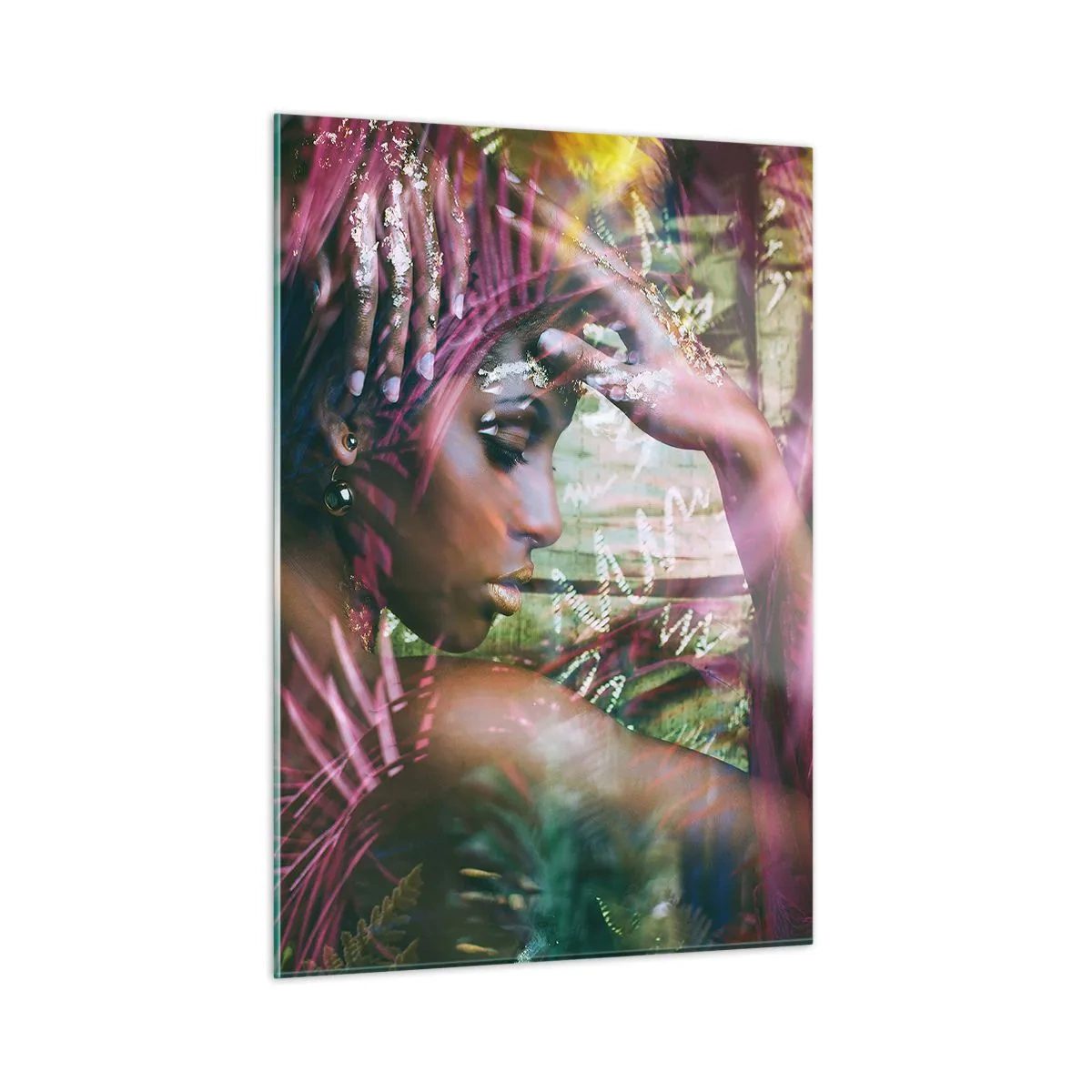 Quadro em vidro - Mãe Natureza na selva - 50x70 cm