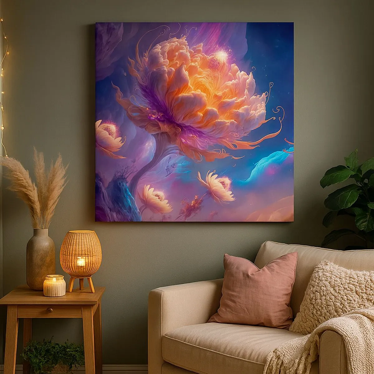 Quadro em tela - Outro mundo - 30x30 cm