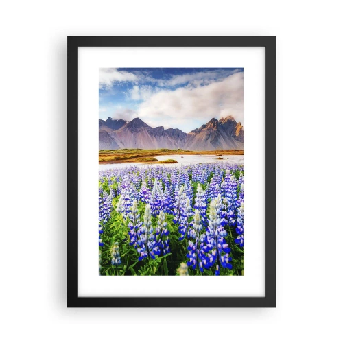 Pôster com moldura preta - Força e severidade ao lado da suavidade - 30x40 cm