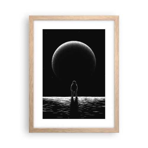 Pôster com moldura de carvalho claro - Cara a cara - 30x40 cm