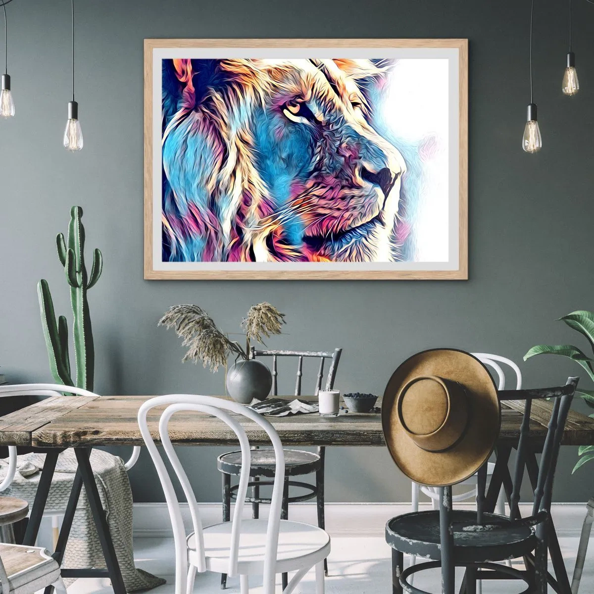 Pôster com moldura de carvalho claro - A sabedoria da natureza - 50x40 cm