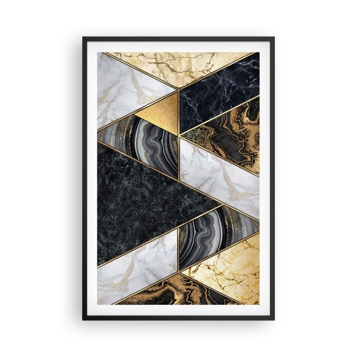 Pôster com moldura preta - Pedra por pedra - 61x91 cm