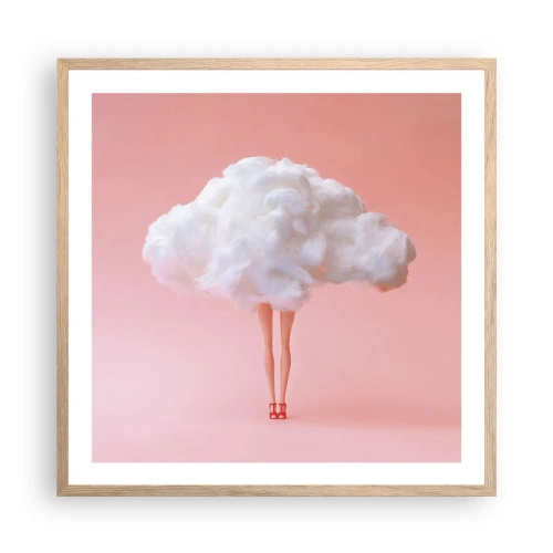 Pôster com moldura de carvalho claro - Doce promessa - 60x60 cm
