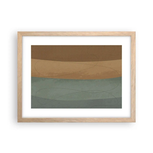 Pôster com moldura de carvalho claro - Composição horizontal - 40x30 cm