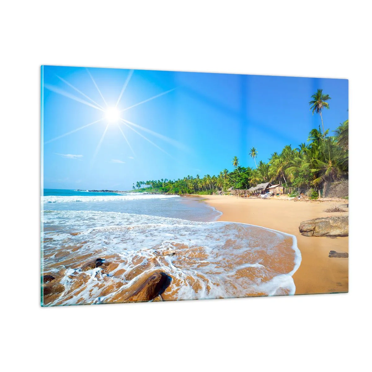 Quadro em vidro - Um lugar exótico para si - 120x80 cm