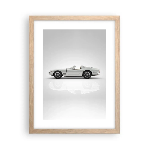 Pôster com moldura de carvalho claro - A promessa de diversão - 30x40 cm