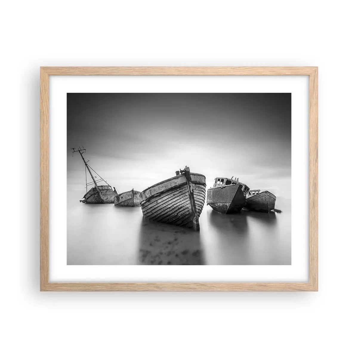 Pôster com moldura de carvalho claro - Apenas lembranças... - 50x40 cm