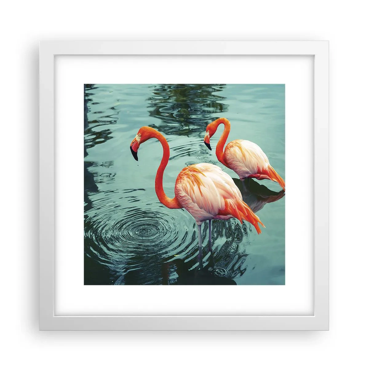 Pôster em moldura branca - Estamos na moda agora - 30x30 cm