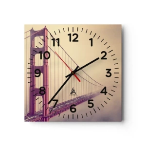 Relógio de parede - Relógio em vidro - Entre o céu e a terra - 30x30 cm