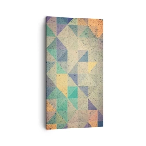 Quadro em tela - República dos triângulos - 45x80 cm