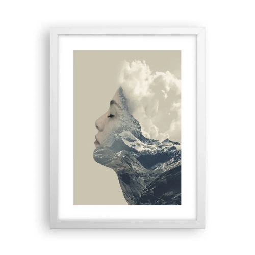 Pôster em moldura branca - A beleza dos elementos da natureza - 30x40 cm