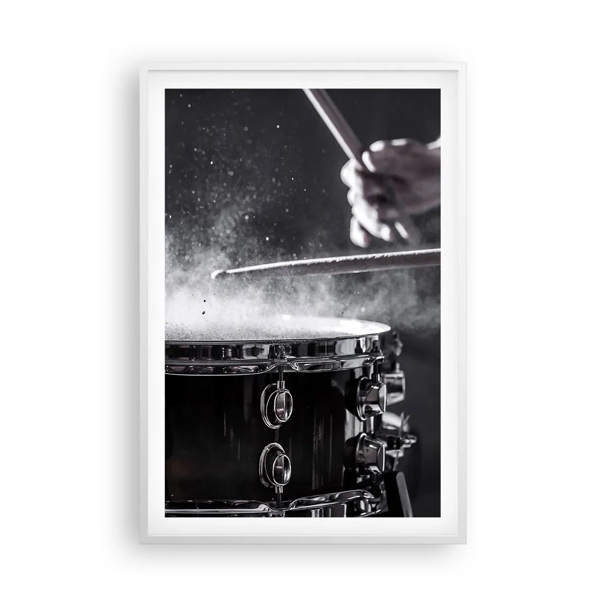 Pôster em moldura branca - Pulso da música - 61x91 cm