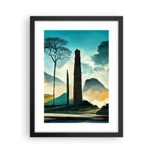 Pôster com moldura preta - Cada vez mais alto - 30x40 cm