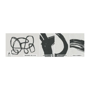 Amostra de Papel de Parede Standard Eco - Abstração em loop - Boho, Pedaço, Minimalista - 100x30 cm