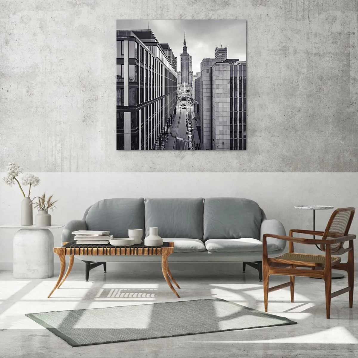 Quadro em vidro - Vale de Varsóvia - 70x70 cm