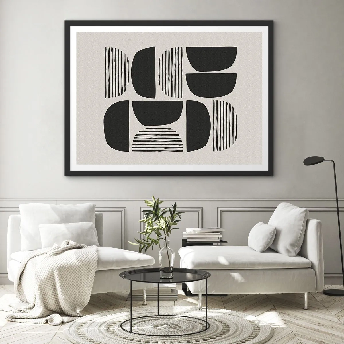 Pôster com moldura preta - Ofertas indiferentes - 70x50 cm