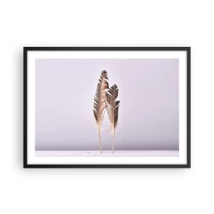 Pôster com moldura preta - Contra o nada - 70x50 cm