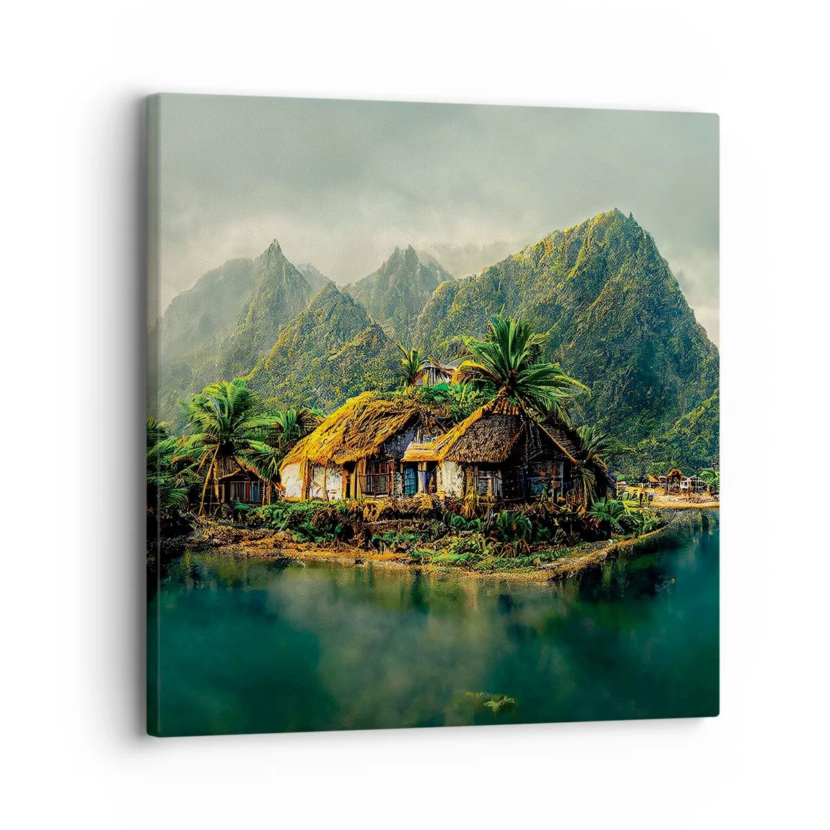 Quadro em tela - Paraíso Tropical - 30x30 cm
