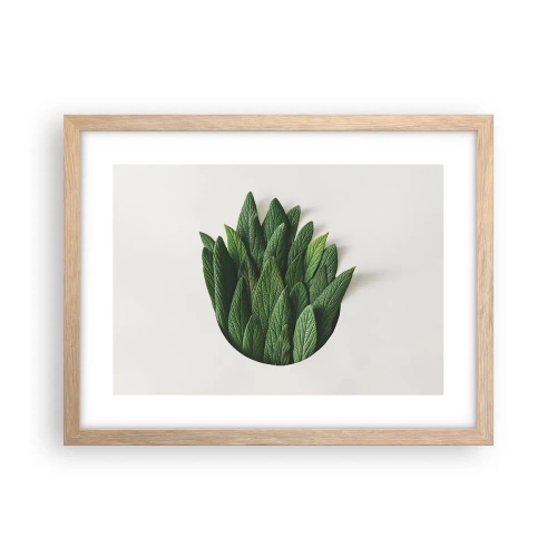 Pôster com moldura de carvalho claro - Curiosidade indomável - 40x30 cm