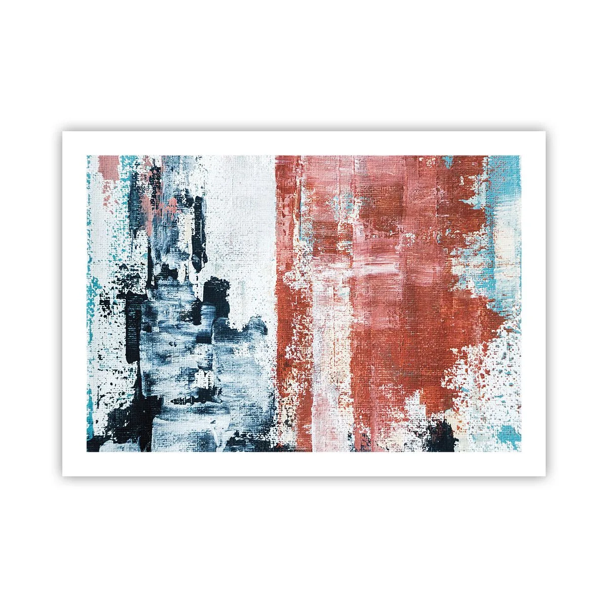 Pôster - Meio a meio abstrato - 70x50 cm