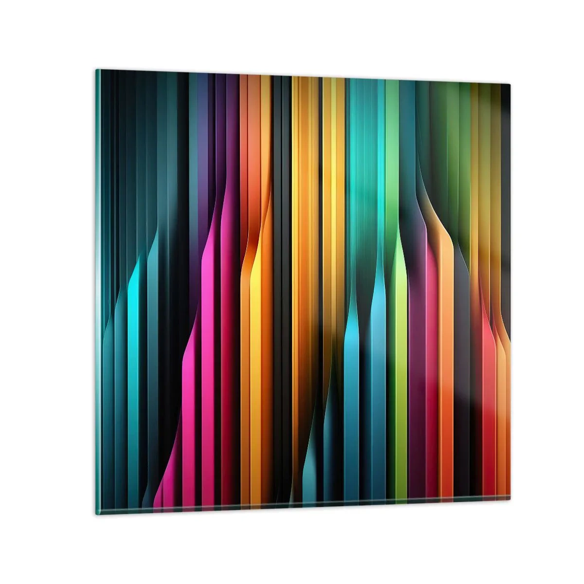 Quadro em vidro - Um órgão de luz - 50x50 cm