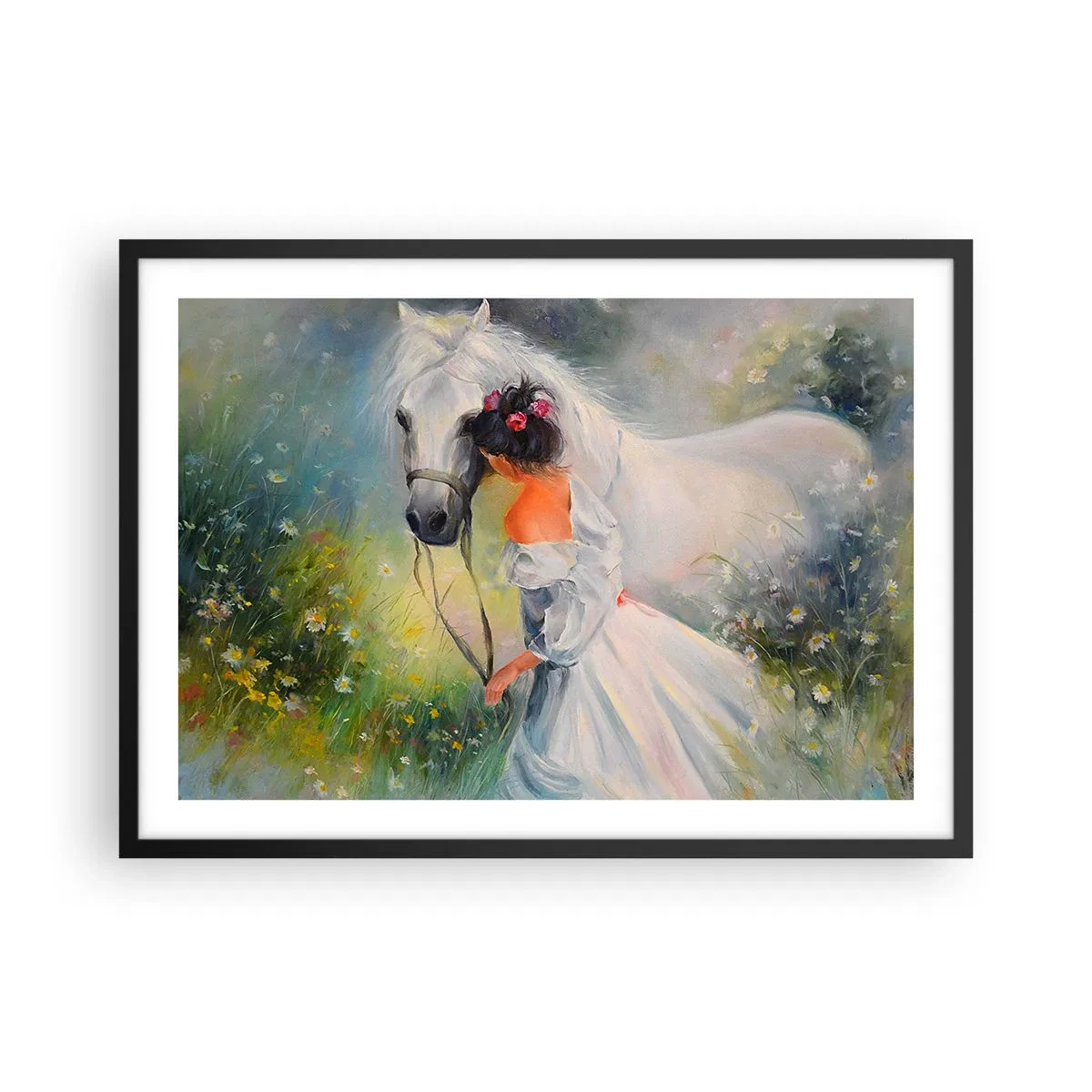 Pôster com moldura preta - Como um belo sonho - 70x50 cm