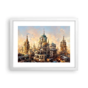 Pôster em moldura branca - Cidade das cidades - 40x30 cm