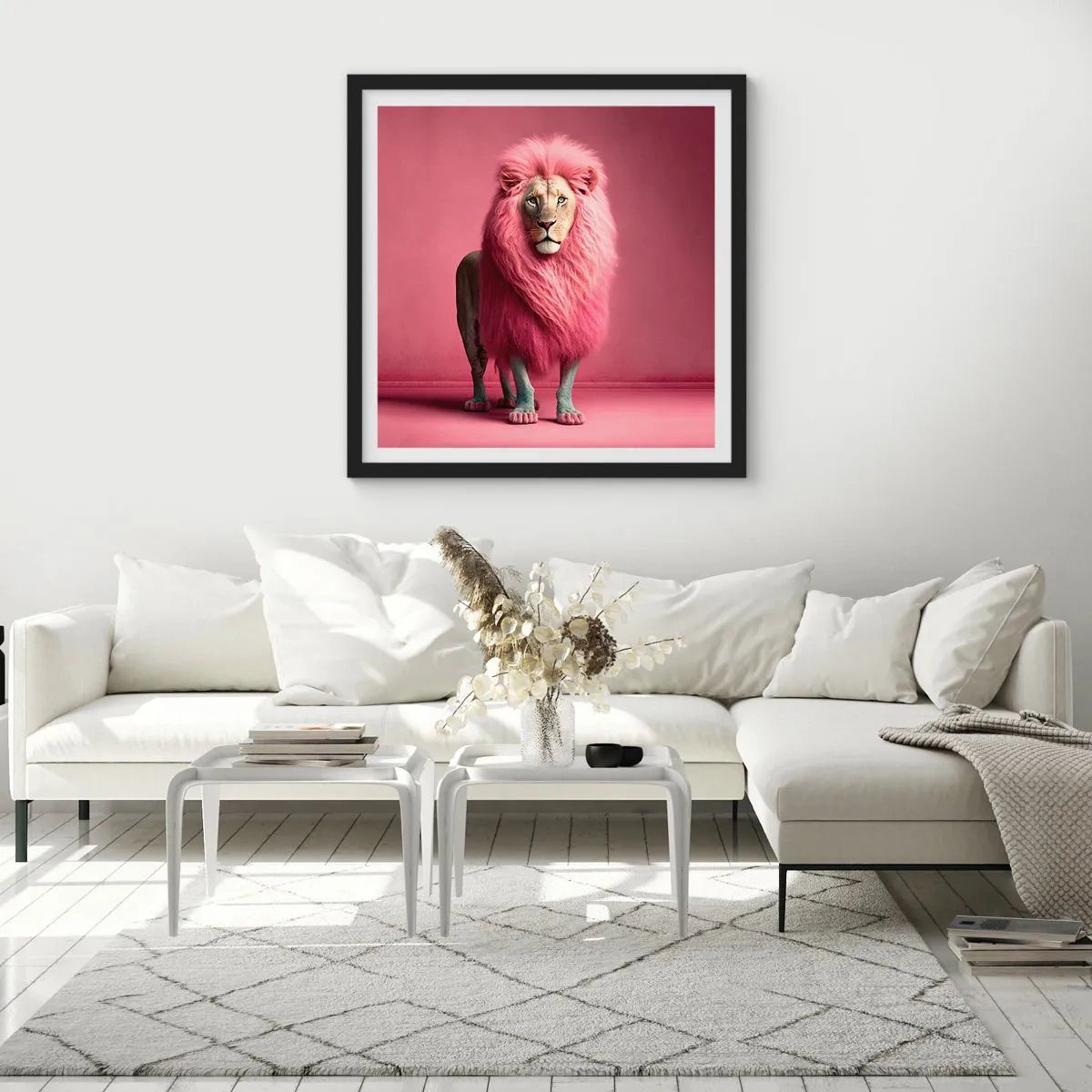 Pôster com moldura preta - Não tens mais medo - 50x50 cm