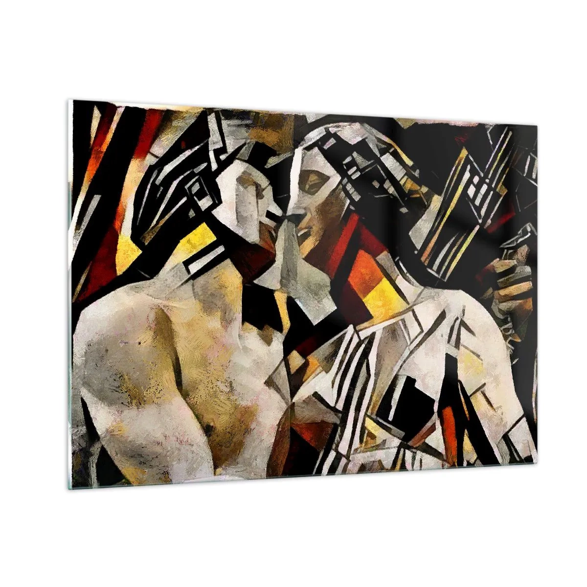 Quadro em vidro - Beijo da estátua - 100x70 cm
